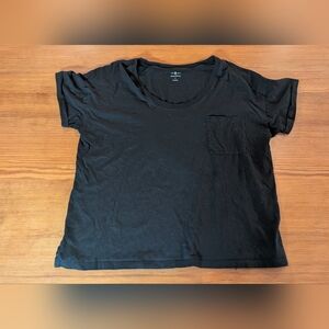 Lou & Grey Supima Cotton Black Tee Size XL